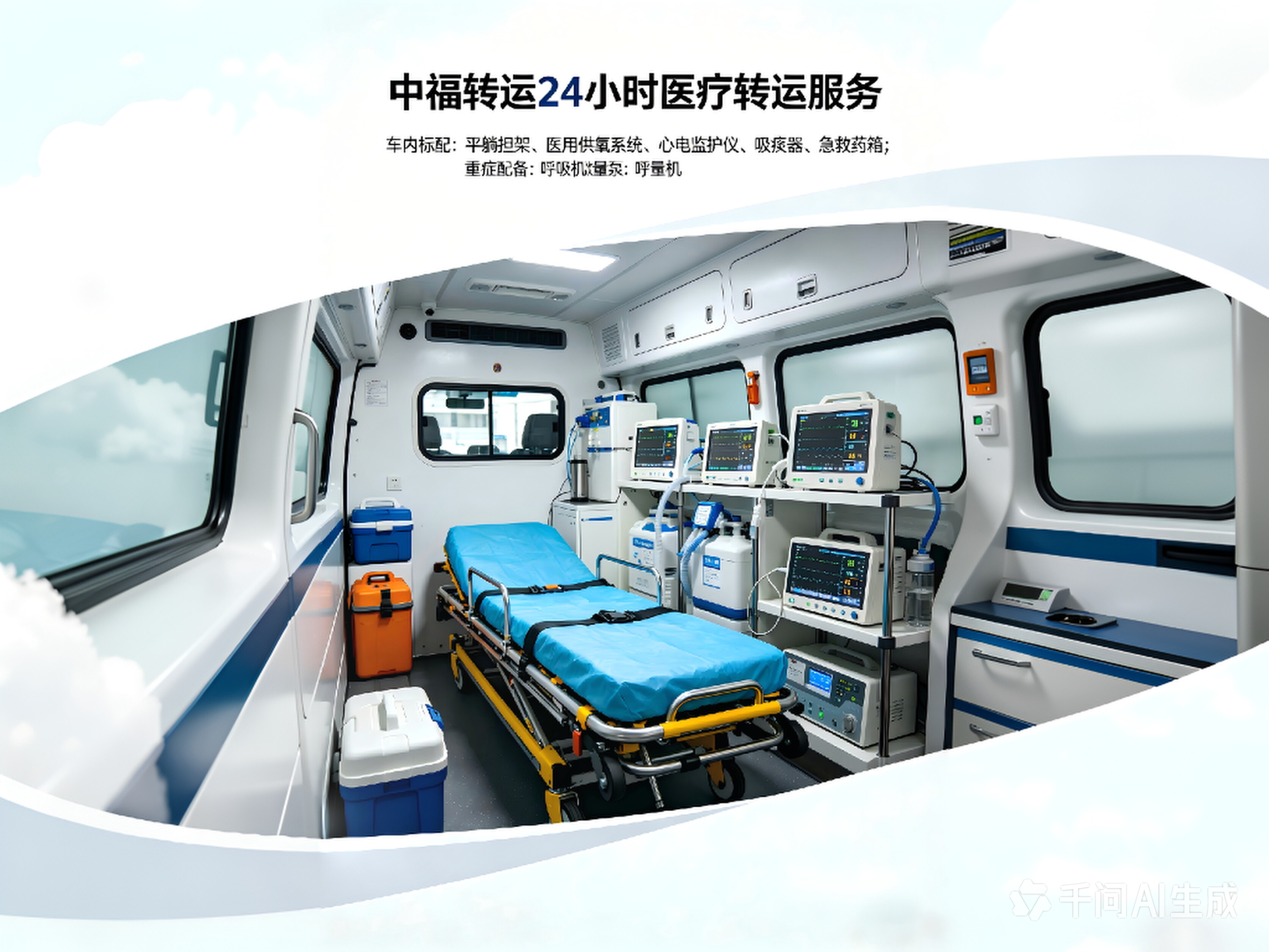 护送人员协助患者上车